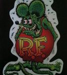 11 1/8 in. Green Rat Fink Sticker