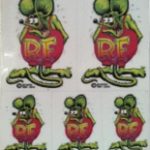 Rat Fink Mini Decals clear