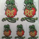 Rat Fink Mini Decals green