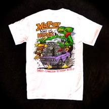 Mopar King of Hemi's T-Shirt (White) - Ed Roth's Rat Fink