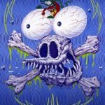 Skull Pinstriping 12x18 Metal Sign