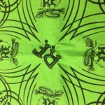 Green with Black Pinstriping