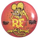 5 Rat Fink Button Red (2.25