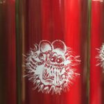 Rat Fink 22 oz Water Bottle Red or Silver