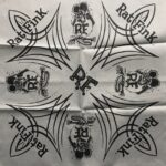 Rat Fink Bandana Pinstripe Grey w/ Black