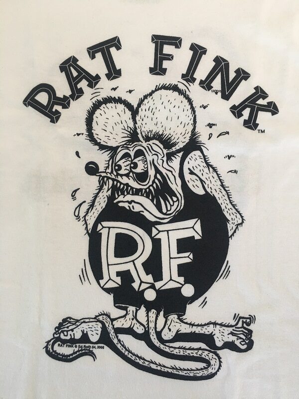 Rat Fink Front Design Kids T-Shirt (B&W)