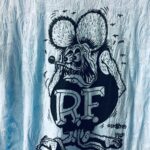 Paisley Burnout Rat Fink Blue Ladies Fitted Tee