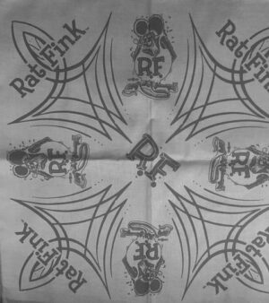 Rat Fink Bandana Pinstripe Dark Gray w/ Black