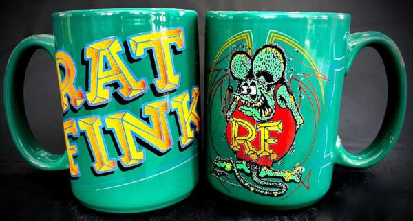 Rat Fink Mug Green Pinstripe