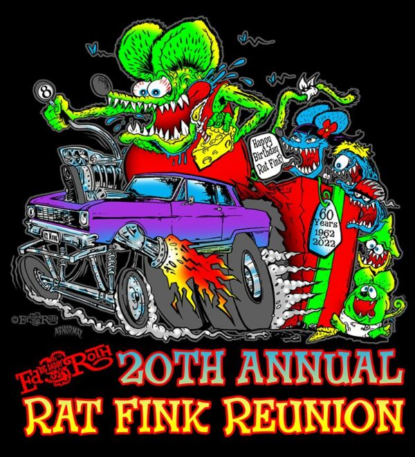 20th Annual Rat Fink Reunion TShirt Ed Roth's Rat Fink