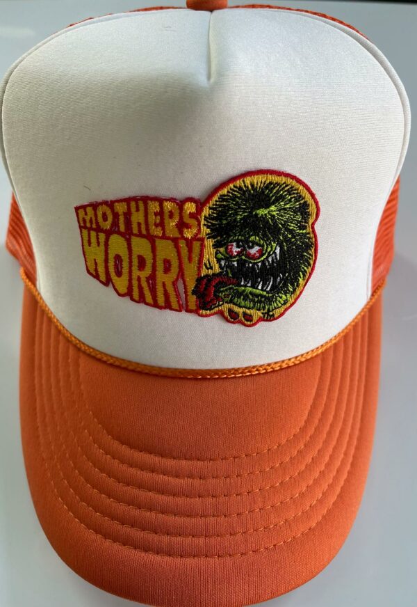 Youth Orange/White Mothers Worry Trucker Hat