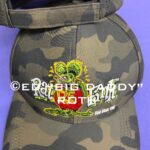 Pinstripe Camo Cap RAT FINK Letters & Image