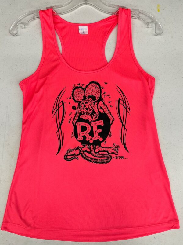 Rat Fink Coral Ladies Racerback tank