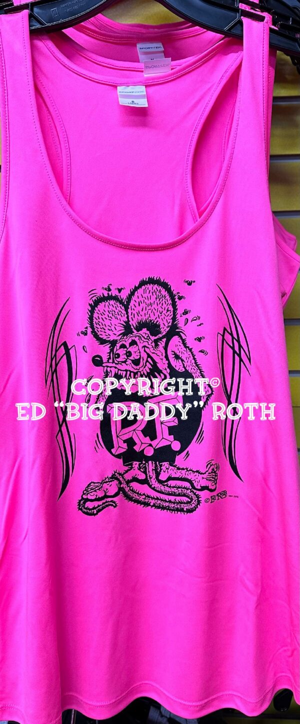 Rat Fink Ladies Hot Pink Tank Top - Ed Roth's Rat Fink