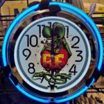 Rat Fink Neon Clock-LG Blue/White