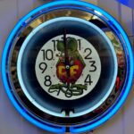 Rat Fink Neon Clock-SM Blue/White