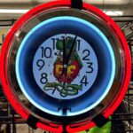 Rat Fink Neon Clock-SM Red/White