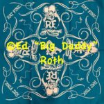 Blue with White Rat Fink Swirl Bandana design