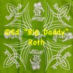Green with White Rat Fink Pinstripe Bandana design