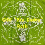Green with White Rat Fink Swirl Bandana design