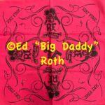 Pink with Black Rat Fink Swirl Bandana design
