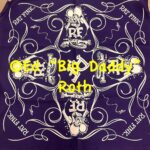 Purple with White Rat Fink Swirl Bandana design