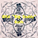 White with Black Rat Fink Swirl Bandana design