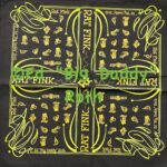 Black Nuts & Bolts Green-Yellow Rat Fink Bandana
