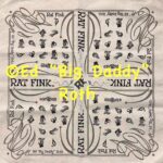 White Nuts & Bolts Gray-Black Rat Fink Bandana