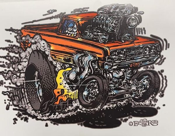 6.75x9 in. Camino Dust decal - Ed Roth's Rat Fink