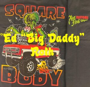 Rat Fink Black Square Body T-Shirt
